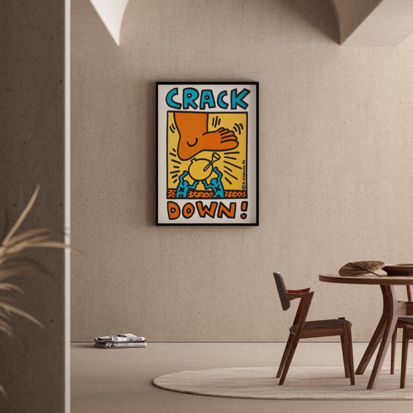 Çatla! - Keith Haring Ahşap Duvar Tablosu
