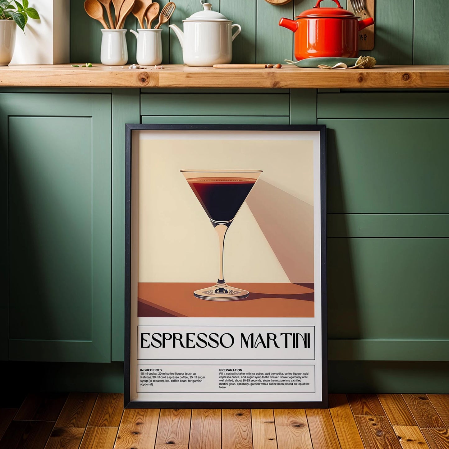 Espresso Martini Kokteyl Tarifi Mutfak Duvar Tablosu