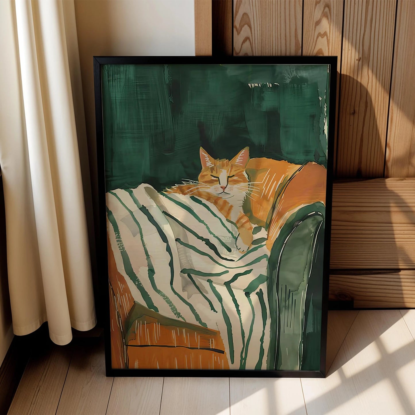 Kedi Portre I - Zümrüt Çizgili