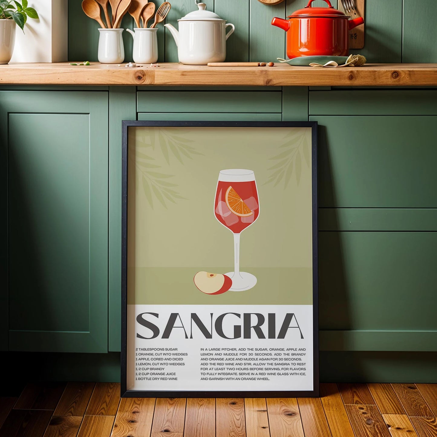 Sangria Kokteyl Tarifi Mutfak Duvar Tablosu