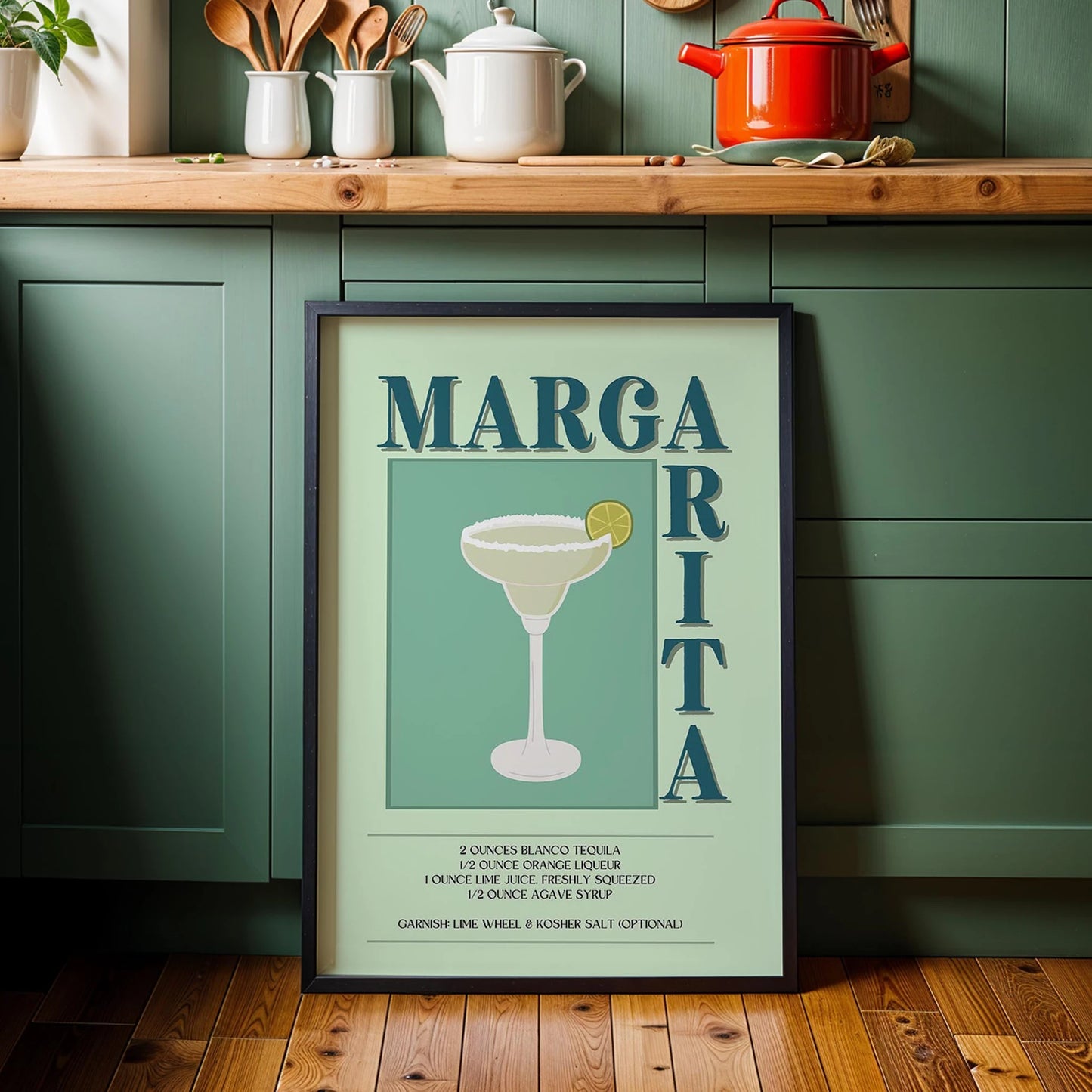 Margarita Kokteyli Mutfak Duvar Tablosu