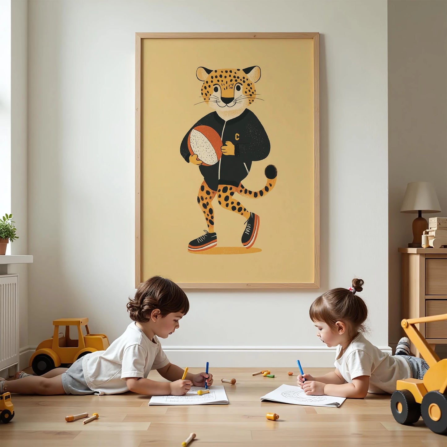 Sporcu Leopar - Krem Fon