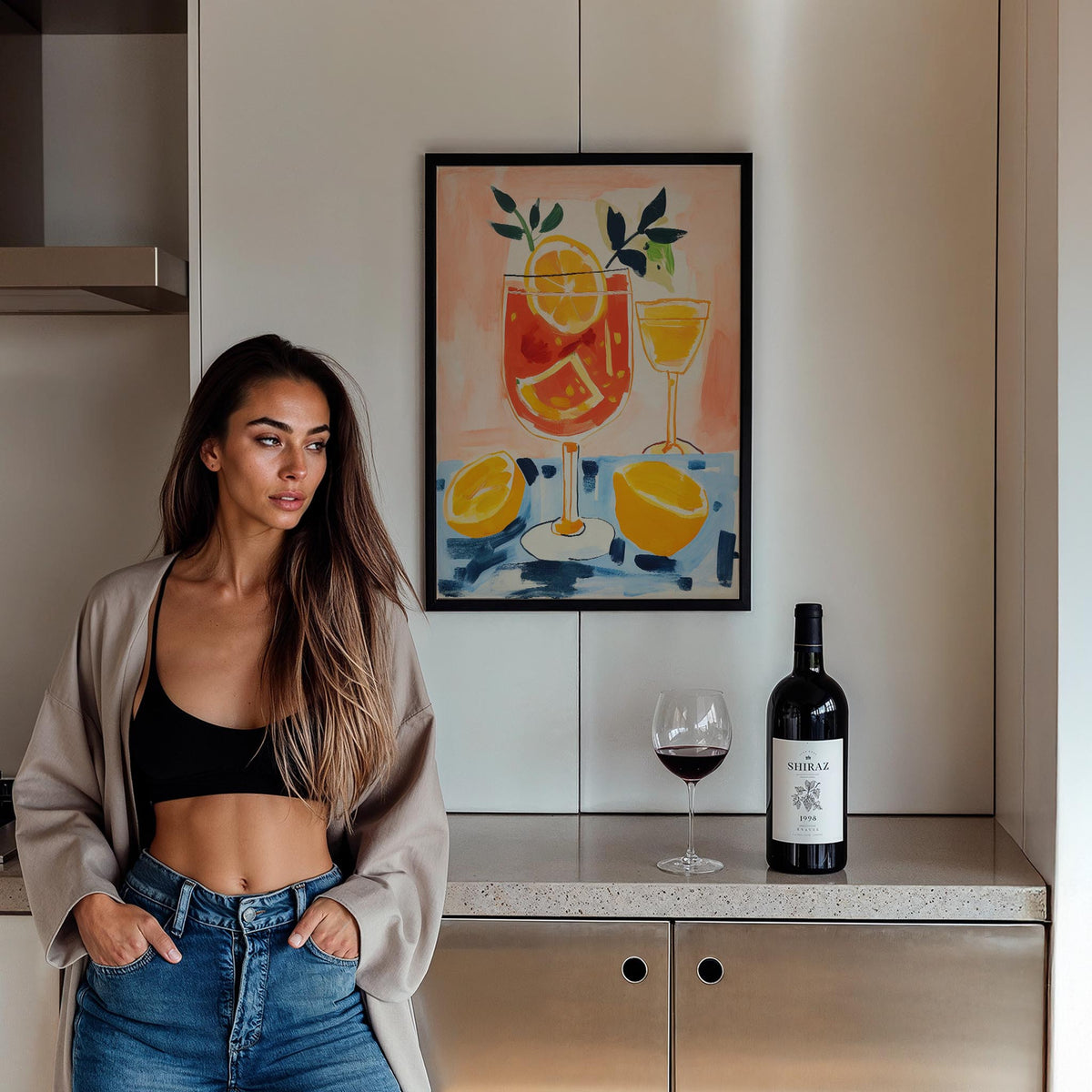 Aperol Kokteyl Mutfak Duvar Tablosu
