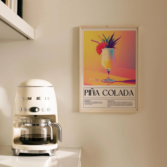 Pina Colada Kokteyl Tarifi Mutfak Duvar Tablosu