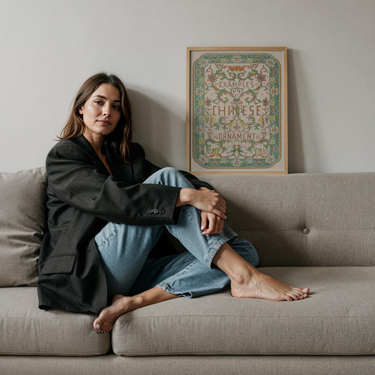 Çin Süslemeleri - Owen Jones Ahşap Duvar Tablosu