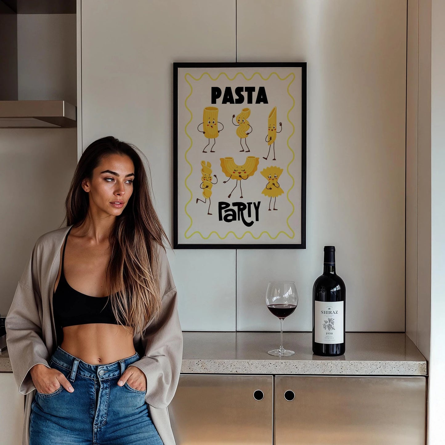 Pasta Party Akdeniz İtalya Koleksiyonu Mutfak Duvar Tablosu