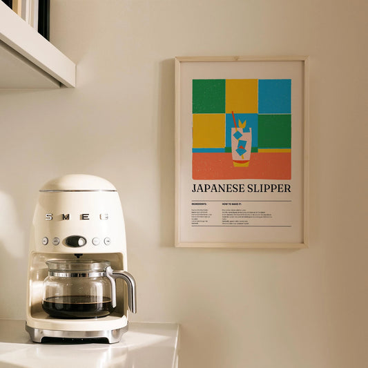 Japanese Slipper Kokteyl Tarifi Mutfak Duvar Tablosu
