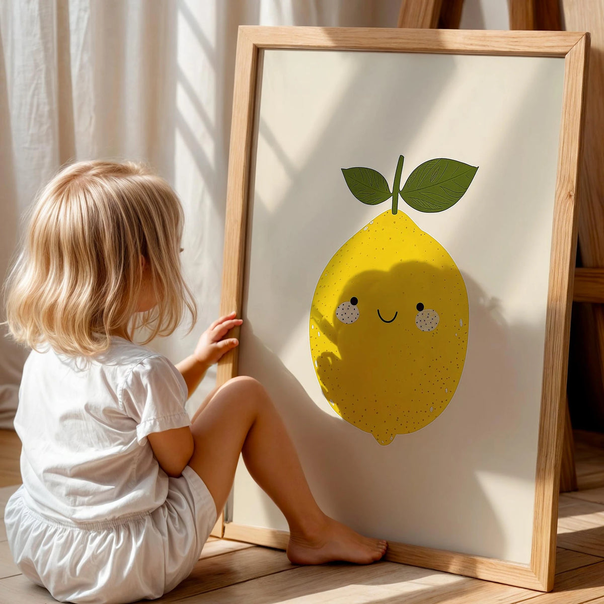 Sevimli Limon Çocuk Odası Ahşap Tablo