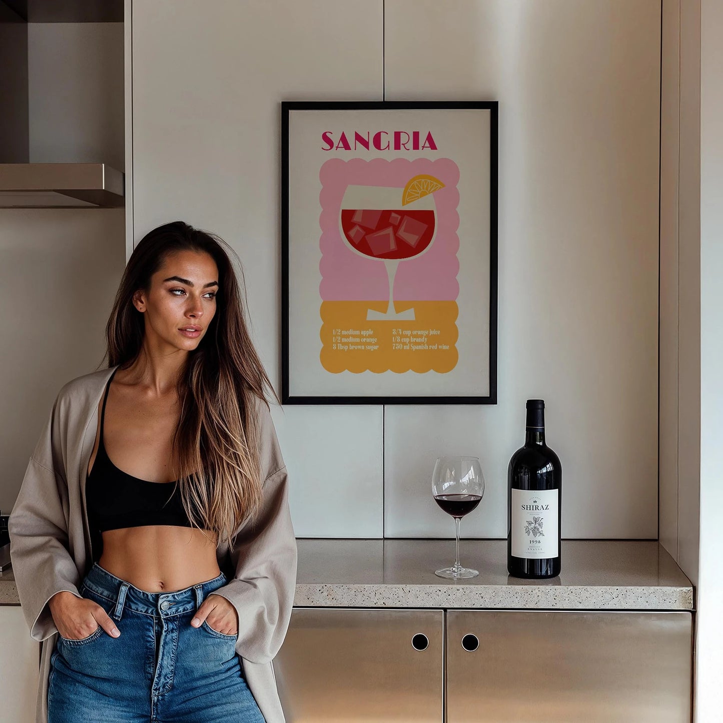 Sangria Akdeniz Kokteyller Mutfak Duvar Tablosu