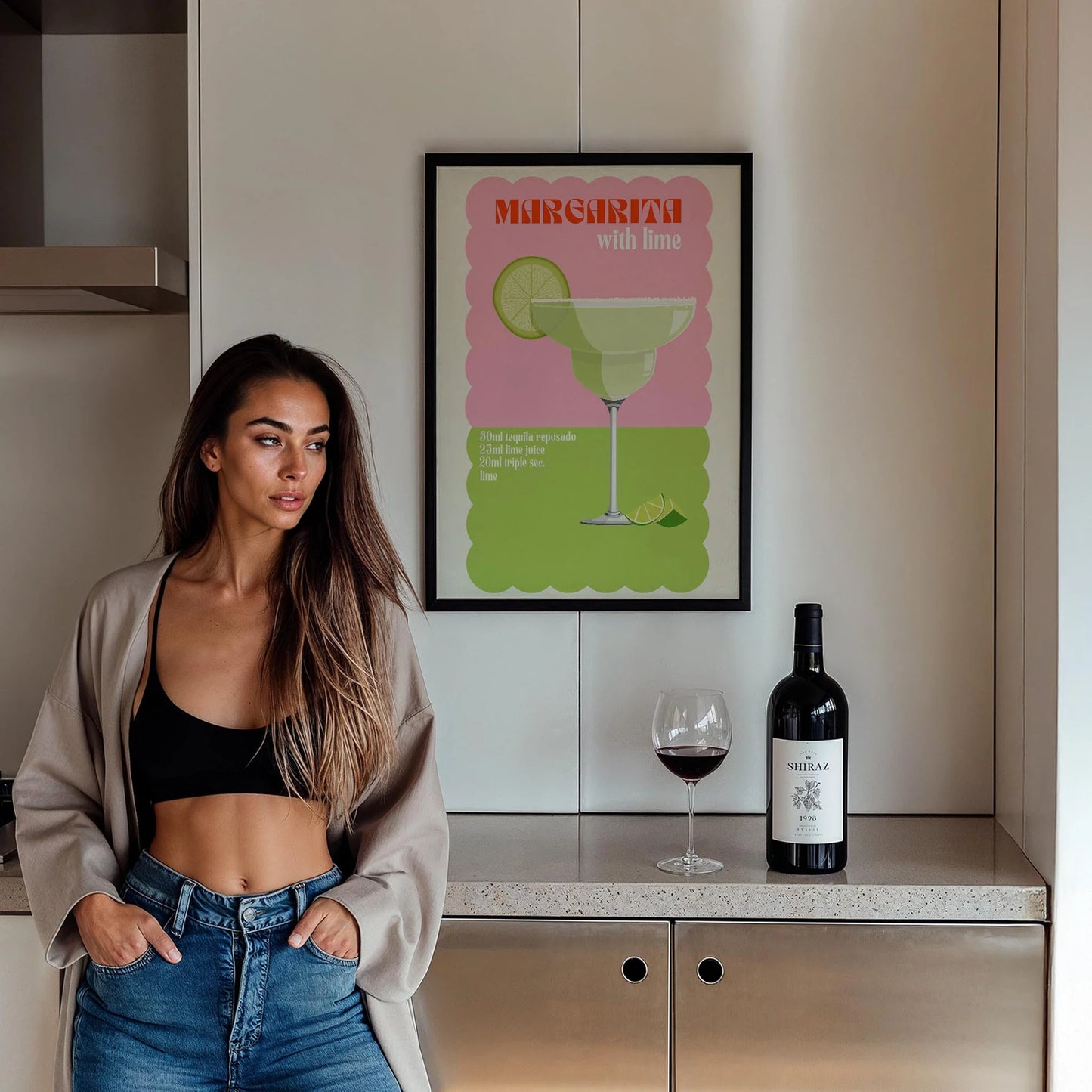 Margarita Kokteyller Mutfak Duvar Tablosu