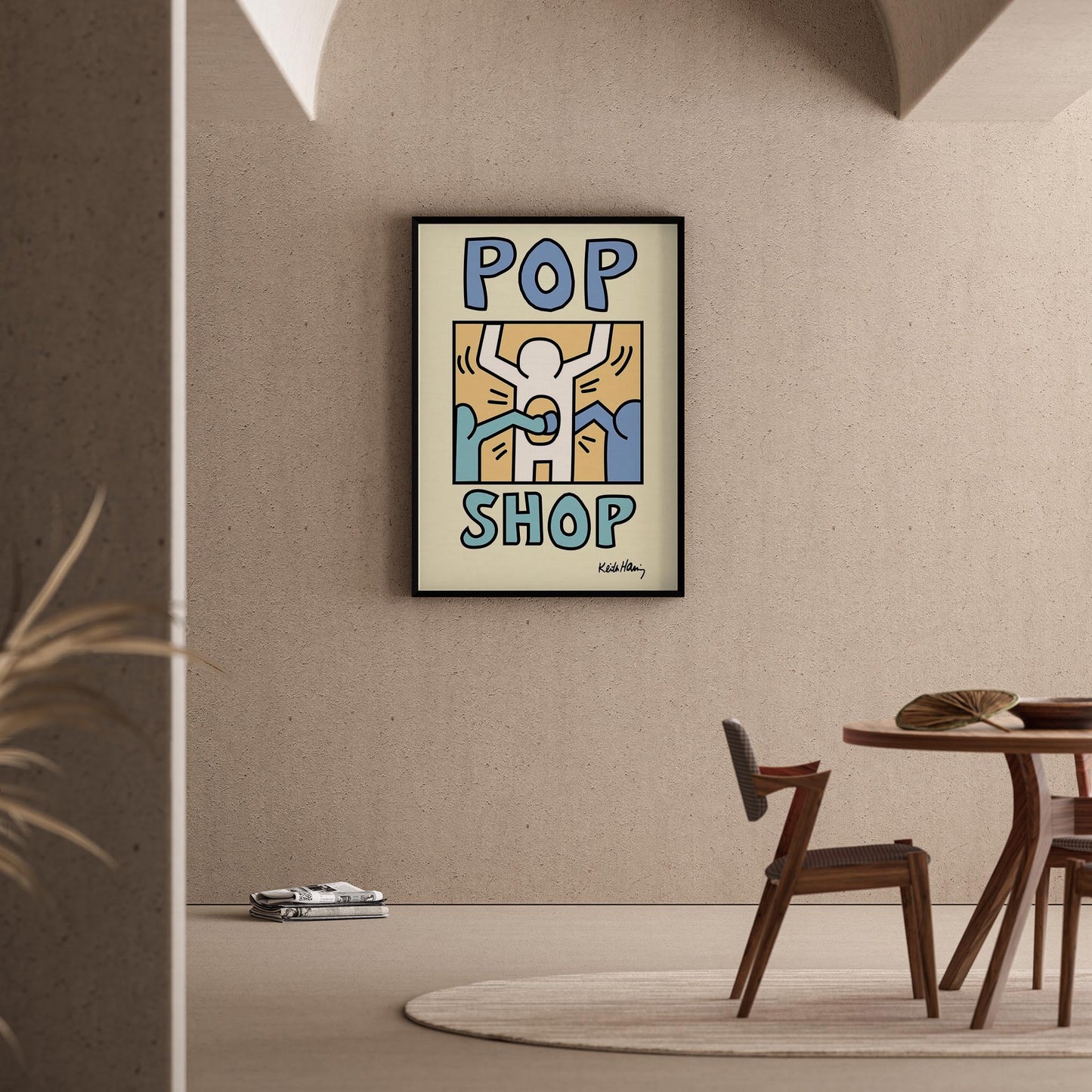 Pop Shop - Keith Haring Ahşap Duvar Tablosu
