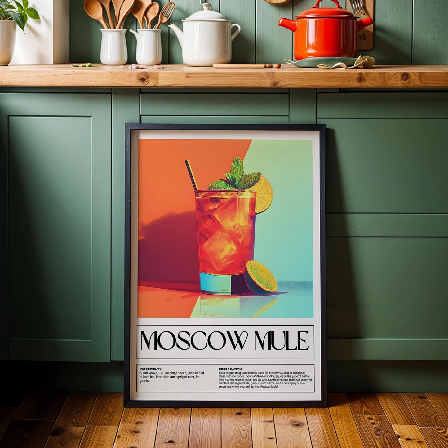 Moscow Mule Kokteyl Tarifi Mutfak Duvar Tablosu
