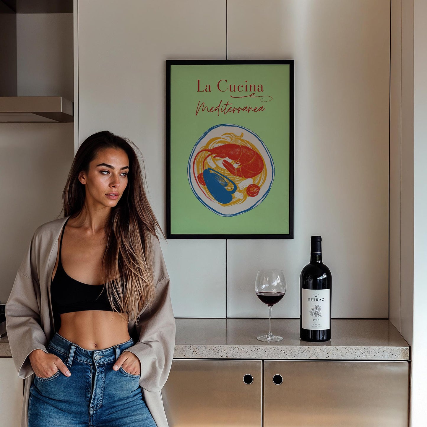 La Cucina Mediterranea Akdeniz İtalya Koleksiyonu Mutfak Duvar Tablosu