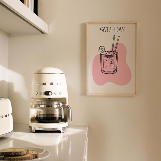 Cumartesi Günü Weekend Drinks Kokteyl Mutfak Duvar Tablosu