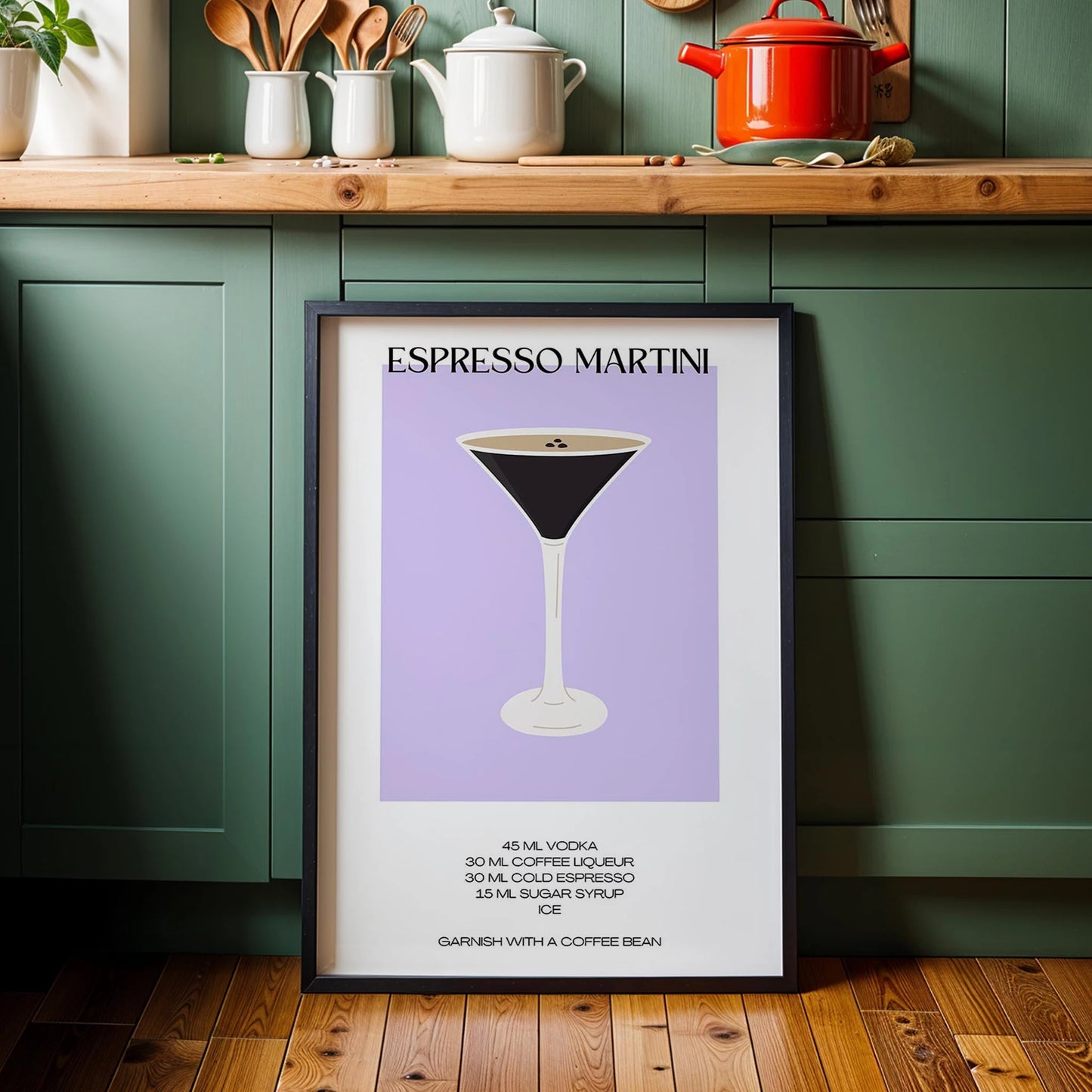 Espresso Martini Kokteyl Tarifi Mutfak Duvar Tablosu