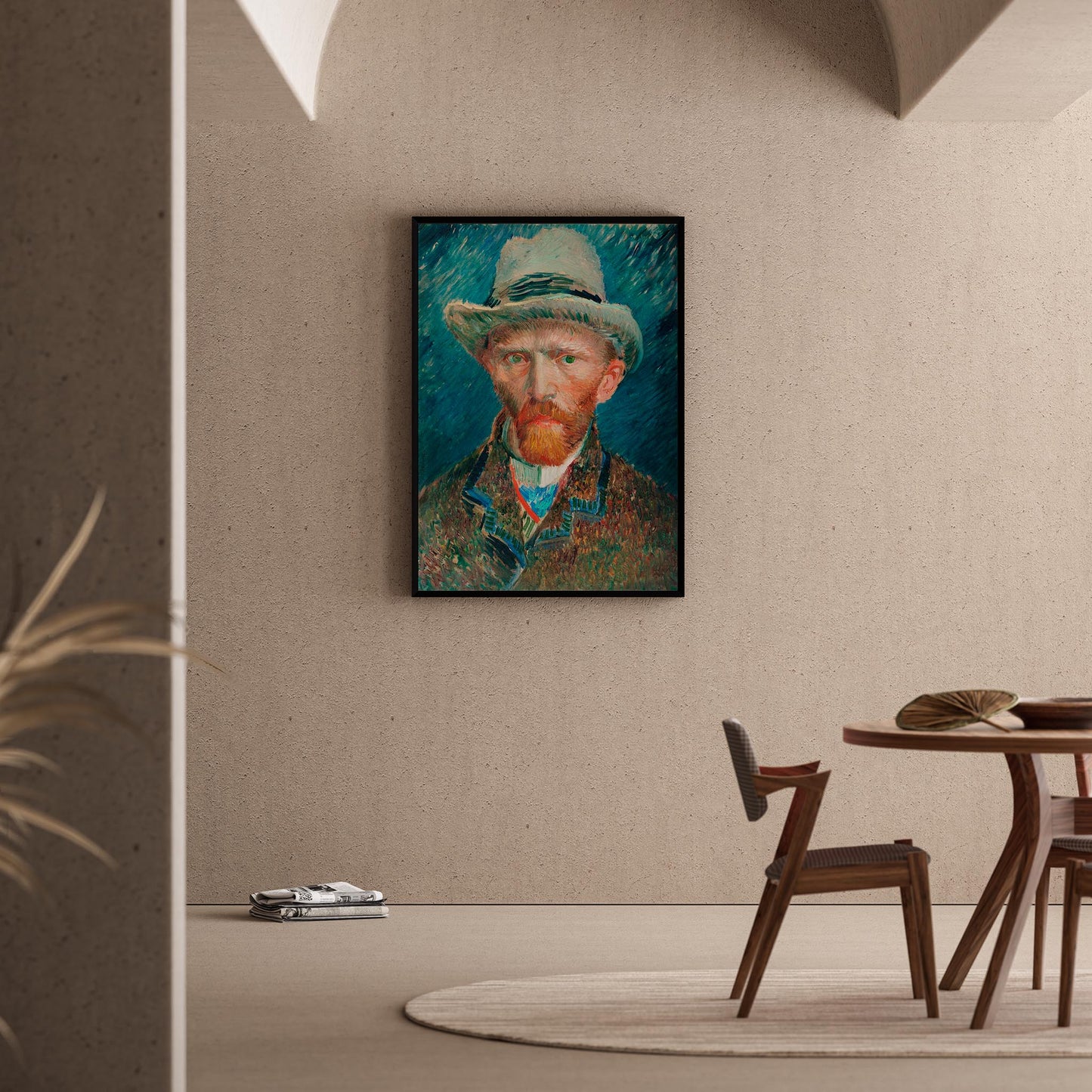 Yeşil Şapkalı Adam - Vincent Van Gogh Ahşap Duvar Tablosu