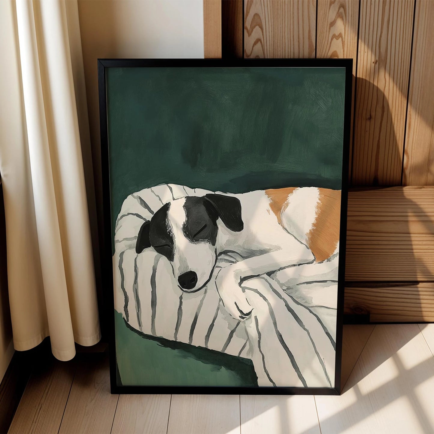 Köpek Portre VII - Jack Russell Çizgili Zümrüt