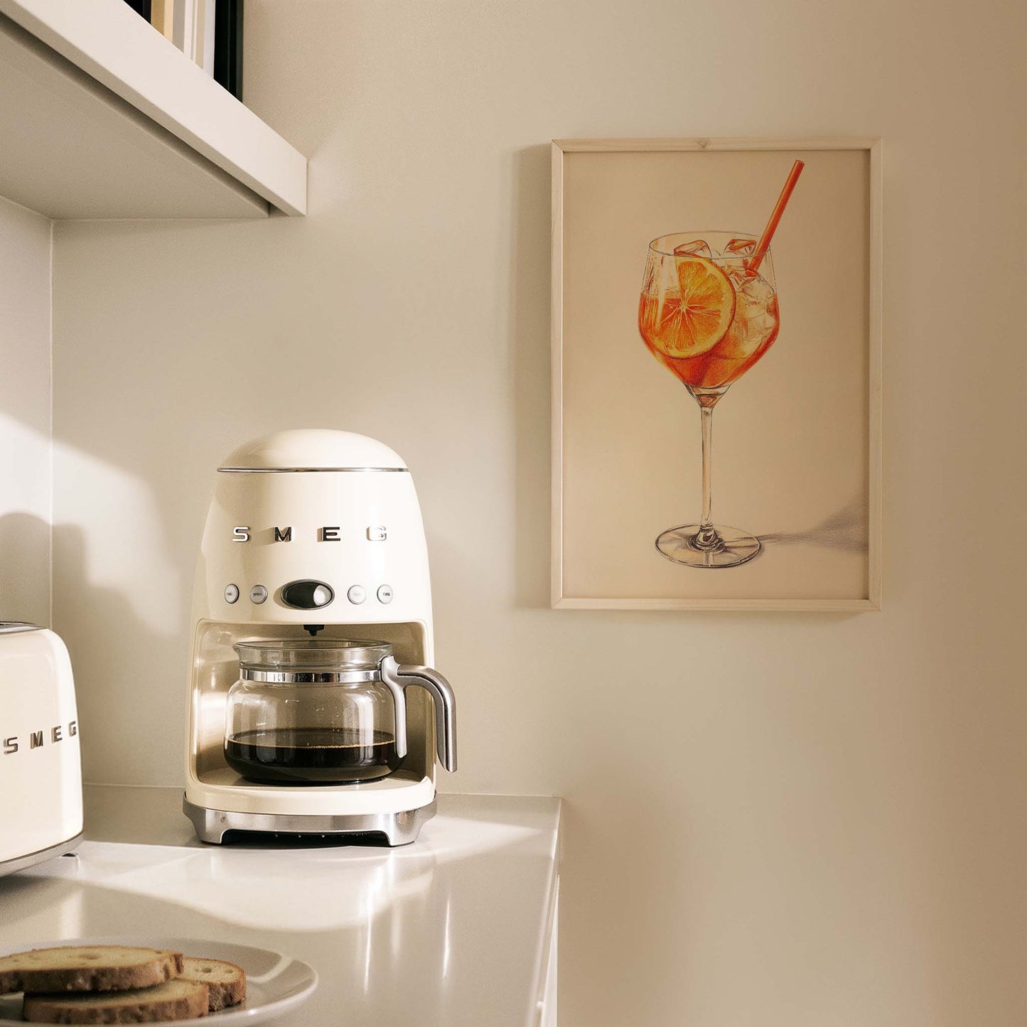 Aperol Spritz İtalyan Tarzı İllüstrasyon Mutfak Duvar Tablosu