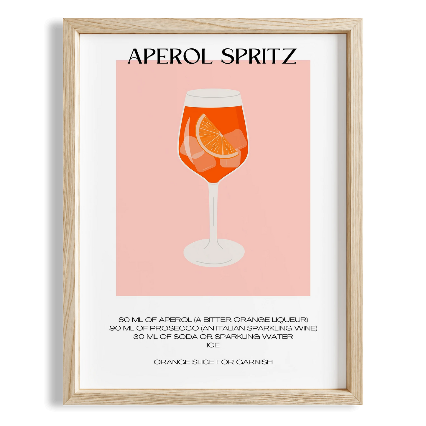 Aperol Spritz Kokteyl Tarifi Mutfak Duvar Tablosu