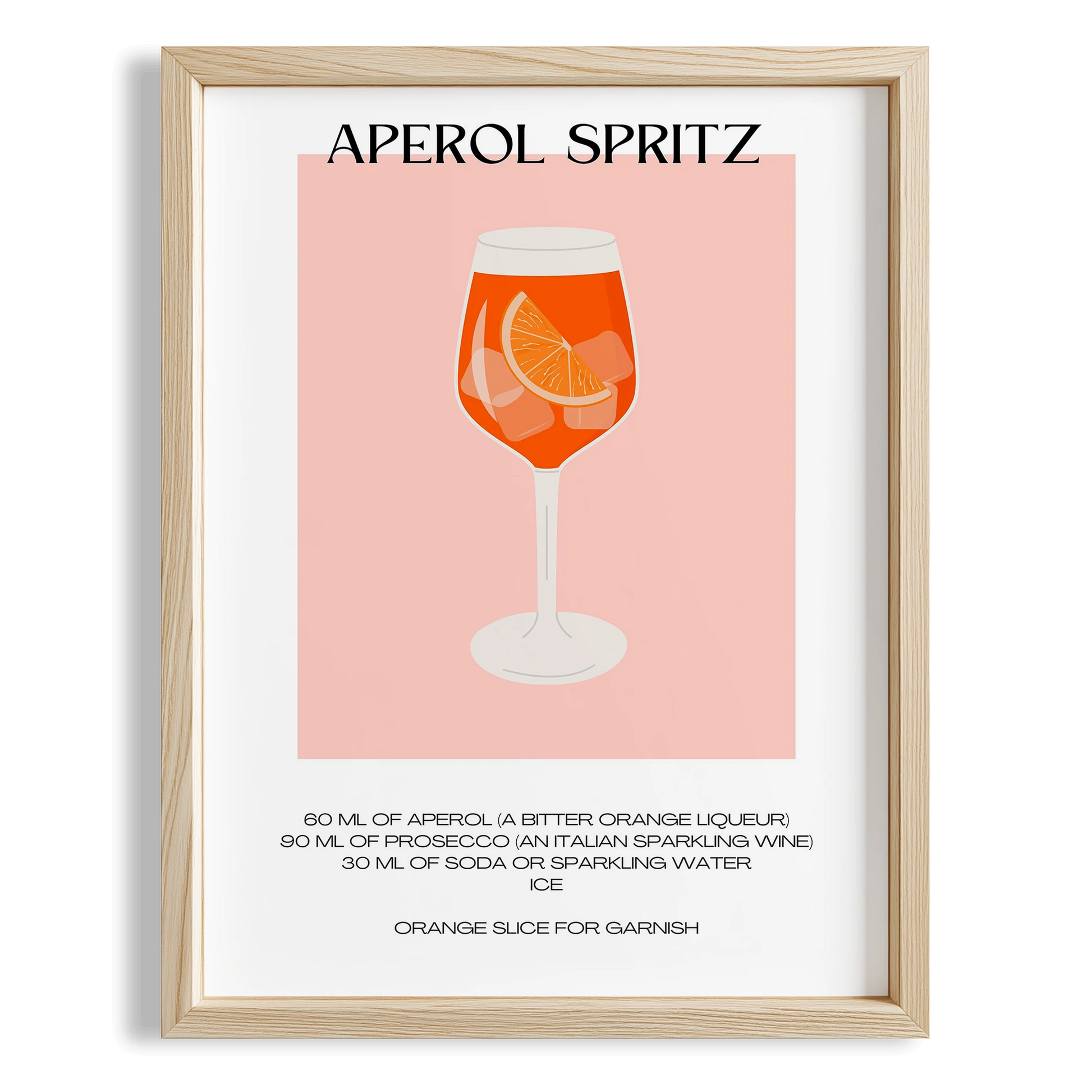 Aperol Spritz Kokteyl Tarifi Mutfak Duvar Tablosu