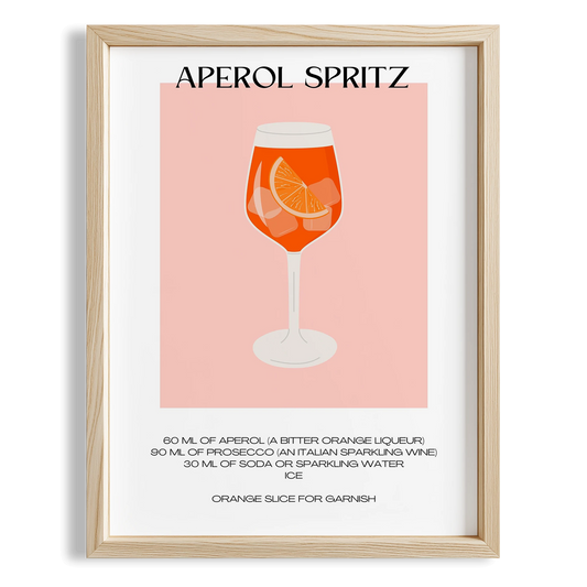Aperol Spritz Kokteyl Tarifi Mutfak Duvar Tablosu