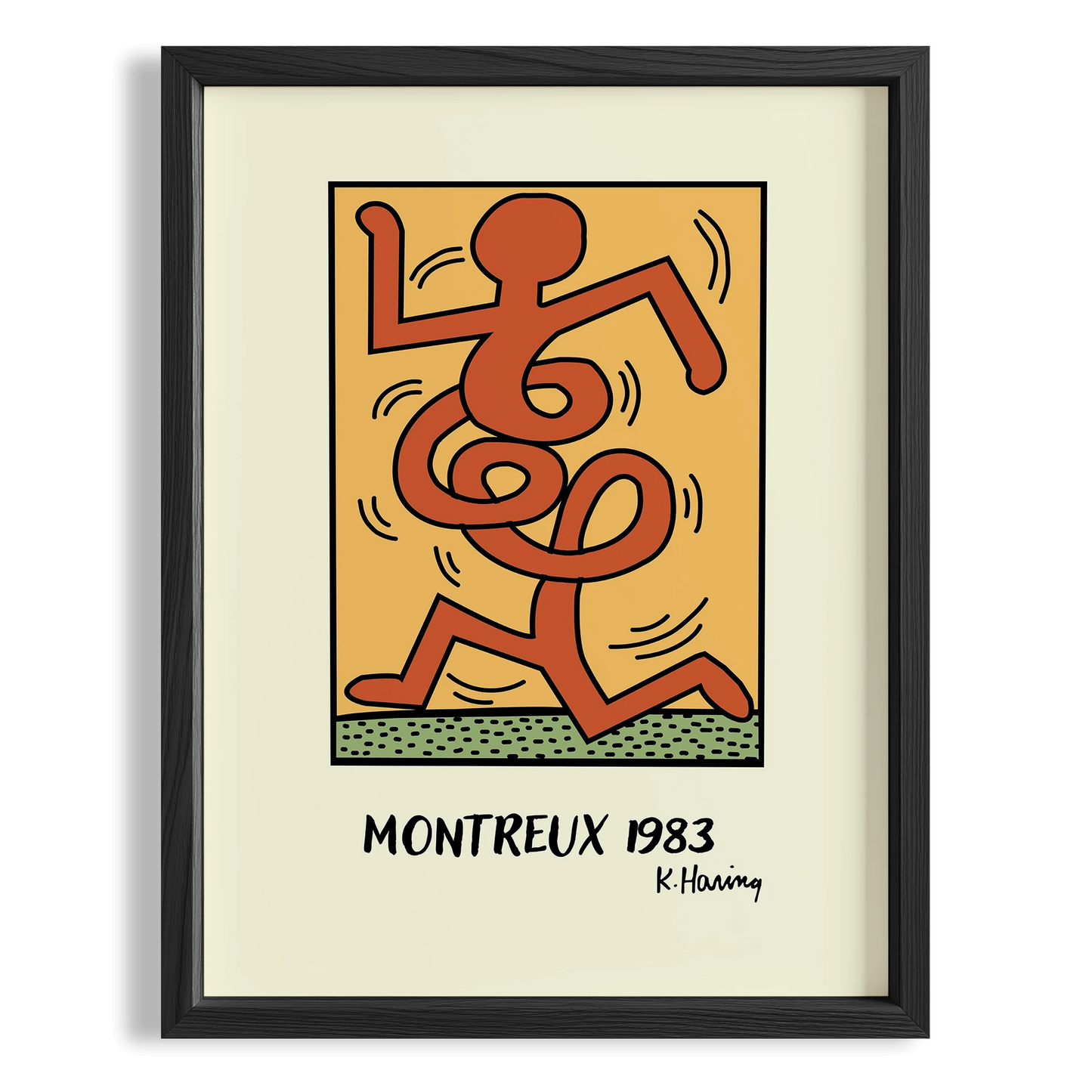 Montreux Dansçısı - Keith Haring Ahşap Duvar Tablosu