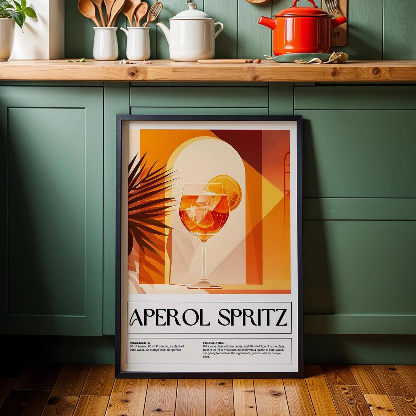 Aperol Spritz Kokteyl Tarifi Mutfak Duvar Tablosu