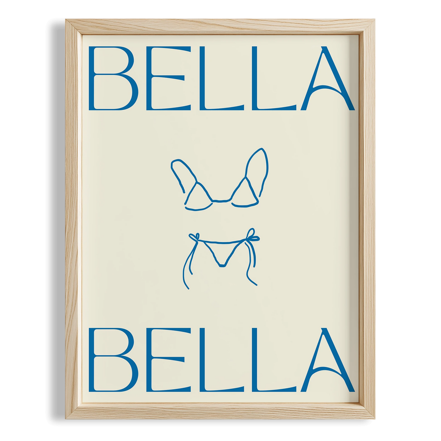 Bella Bella İtalyanca Tipografi Mutfak Duvar Tablosu