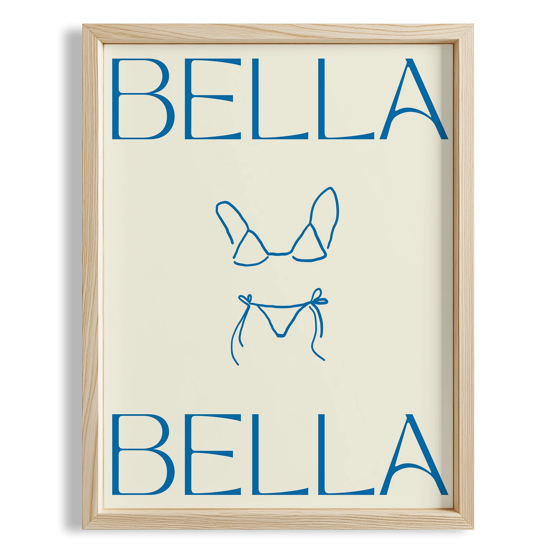 Bella Bella İtalyanca Tipografi Mutfak Duvar Tablosu