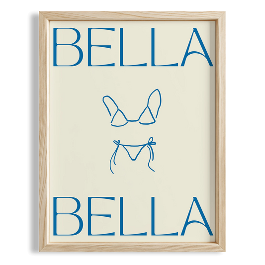 Bella Bella İtalyanca Tipografi Mutfak Duvar Tablosu
