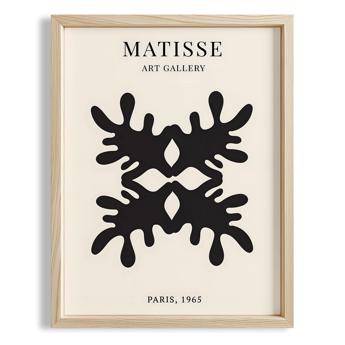 Matisse Kağıt Kesimleri Serisi Siyah Minimalist Dallar I Duvar Tablosu