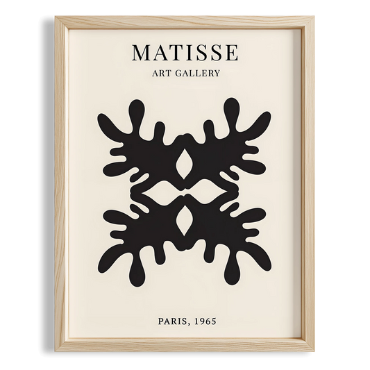 Matisse Kağıt Kesimleri Serisi Siyah Minimalist Dallar I Duvar Tablosu
