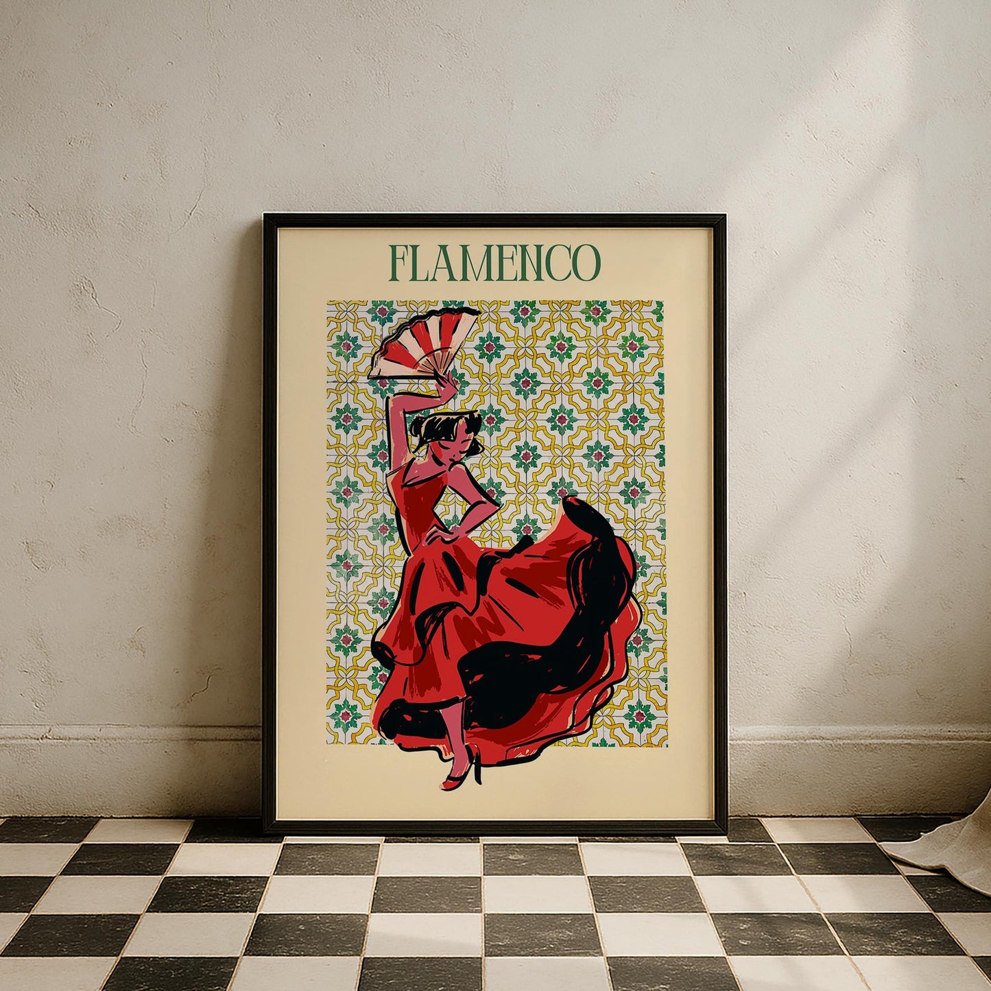 Flamenco Seramik Desen V Akdeniz İspanya Koleksiyonu Mutfak Duvar Tablosu