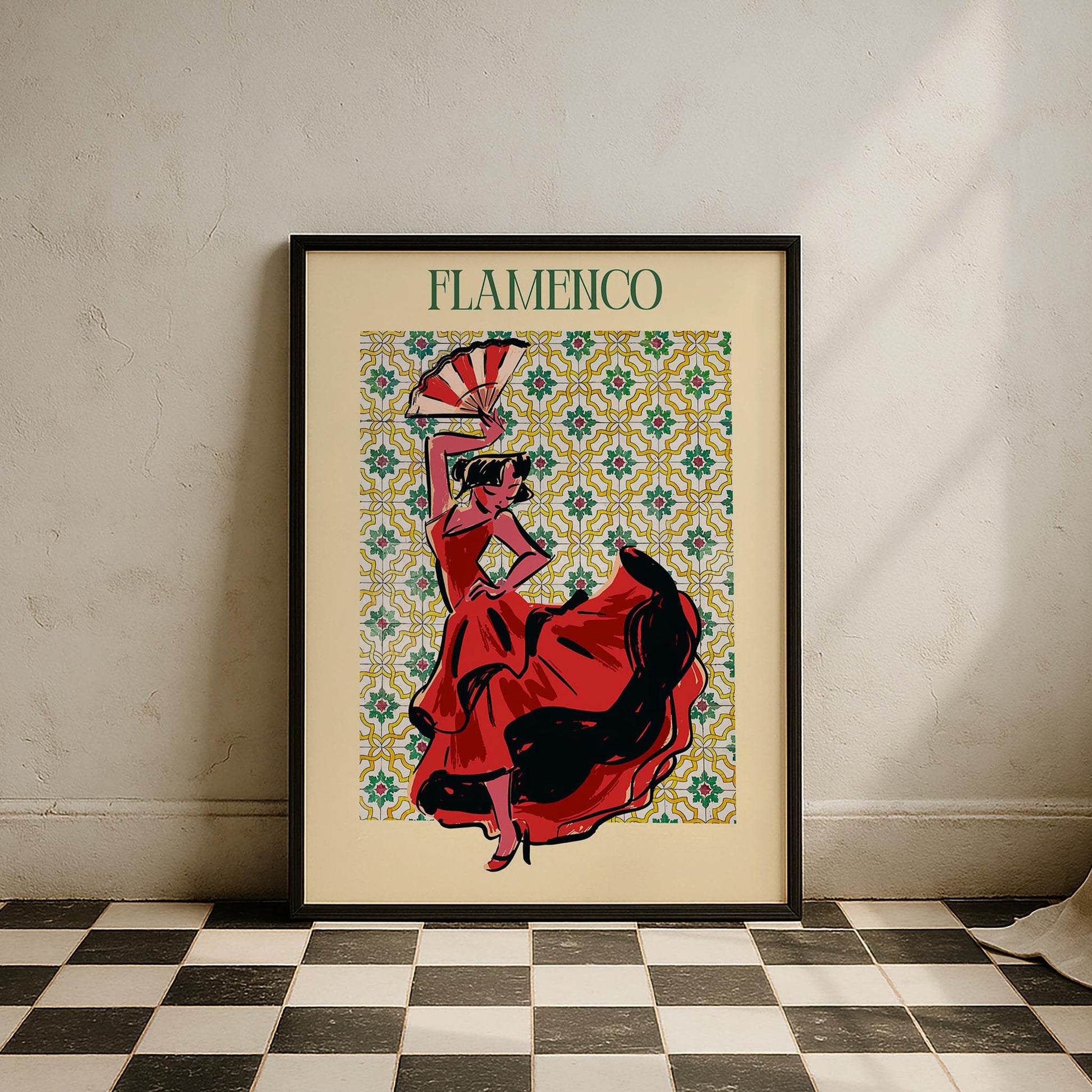 Flamenco Seramik Desen V Akdeniz İspanya Koleksiyonu Mutfak Duvar Tablosu