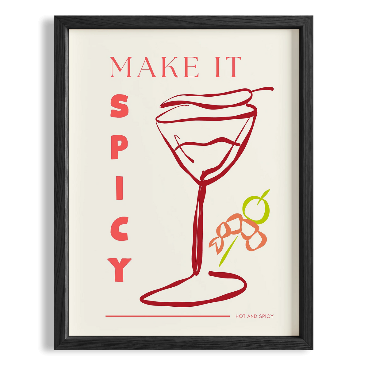 Make It Spicy Kokteyller Mutfak Duvar Tablosu