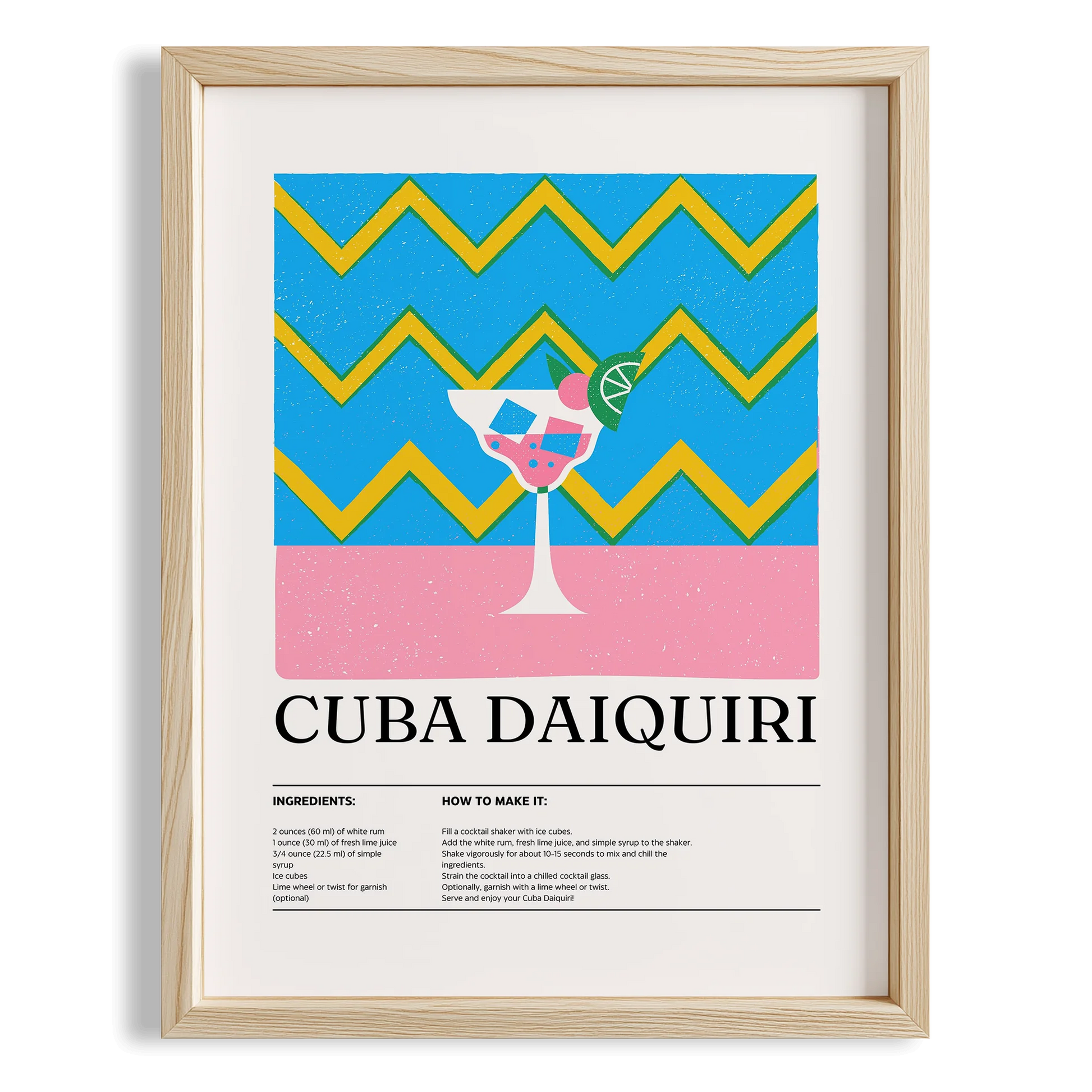 Cuba Daiquiri Kokteyl Tarifi Mutfak Duvar Tablosu