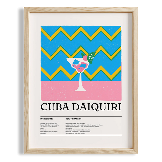 Cuba Daiquiri Kokteyl Tarifi Mutfak Duvar Tablosu
