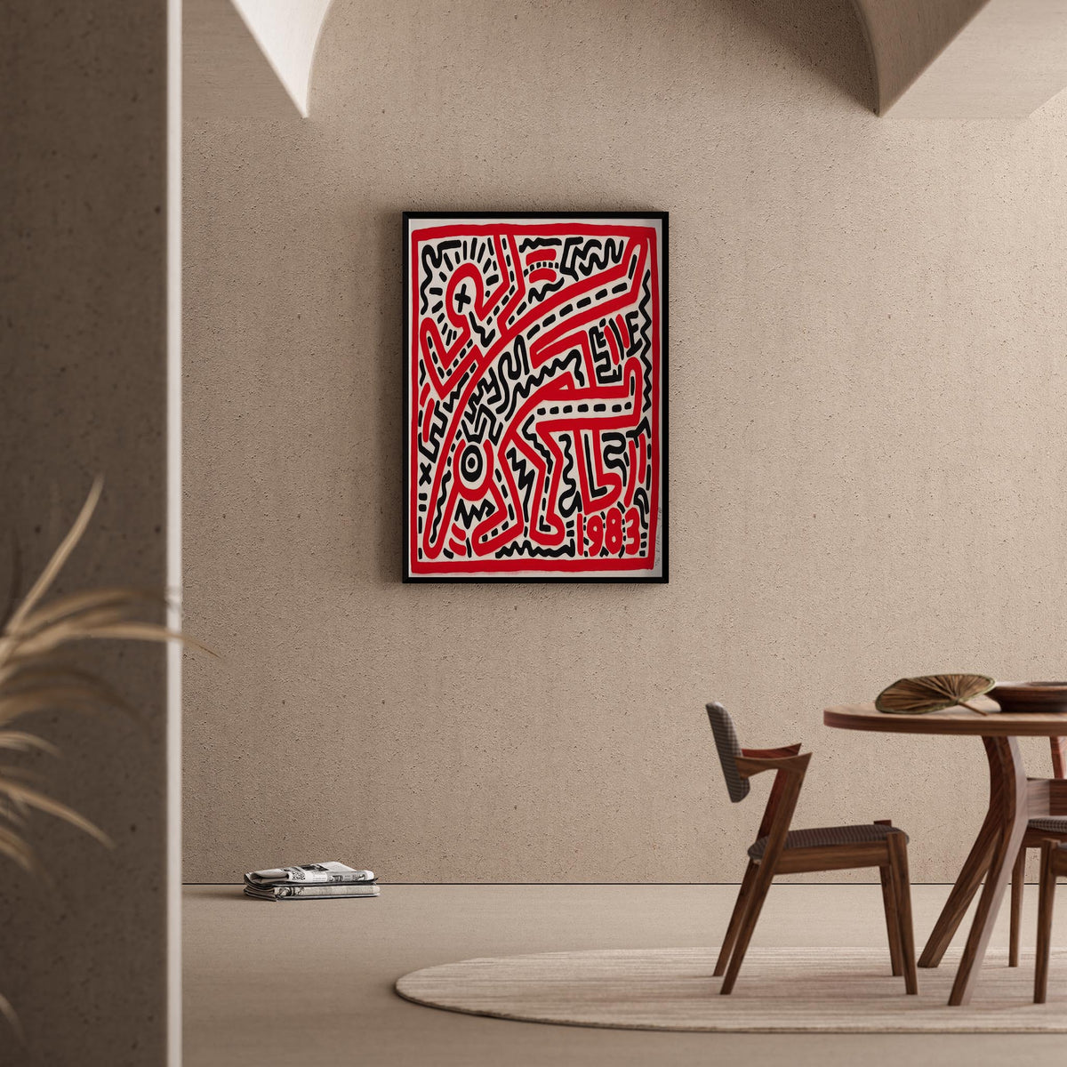 Koşan Figürler - Keith Haring Ahşap Duvar Tablosu