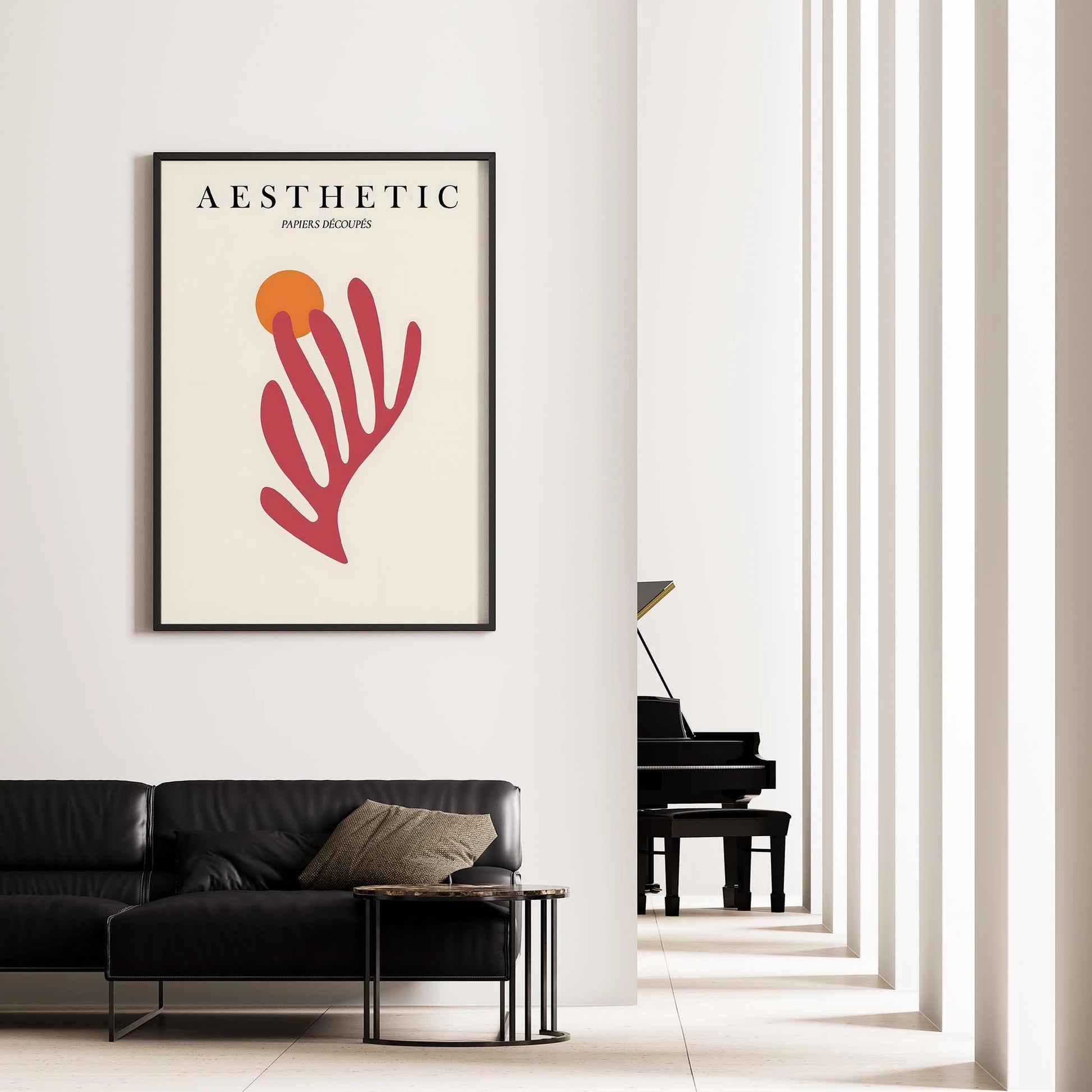 Matisse Kağıt Kesimleri Abstract Serisi Fuşya Dallar I Duvar Tablosu