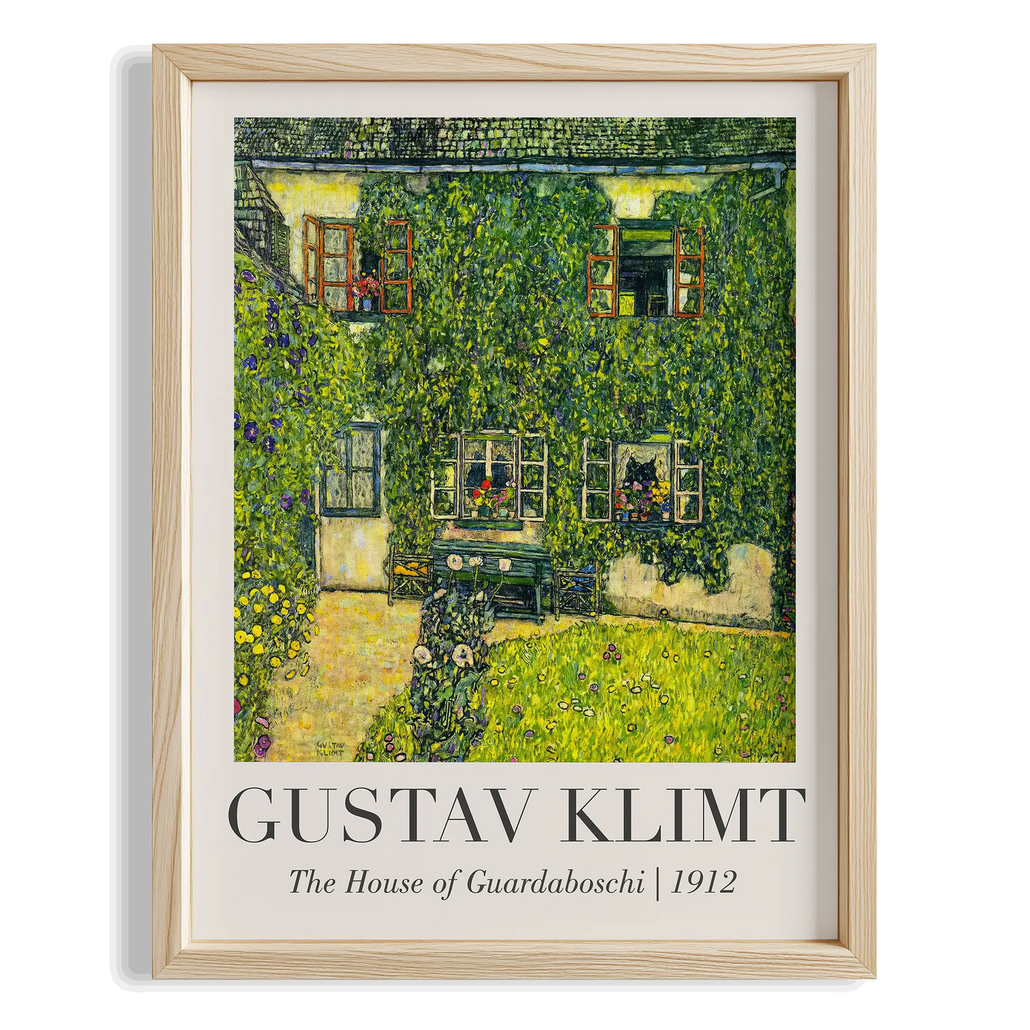 Ayçiçeği Evi - Gustav Klimt Ahşap Duvar Tablosu