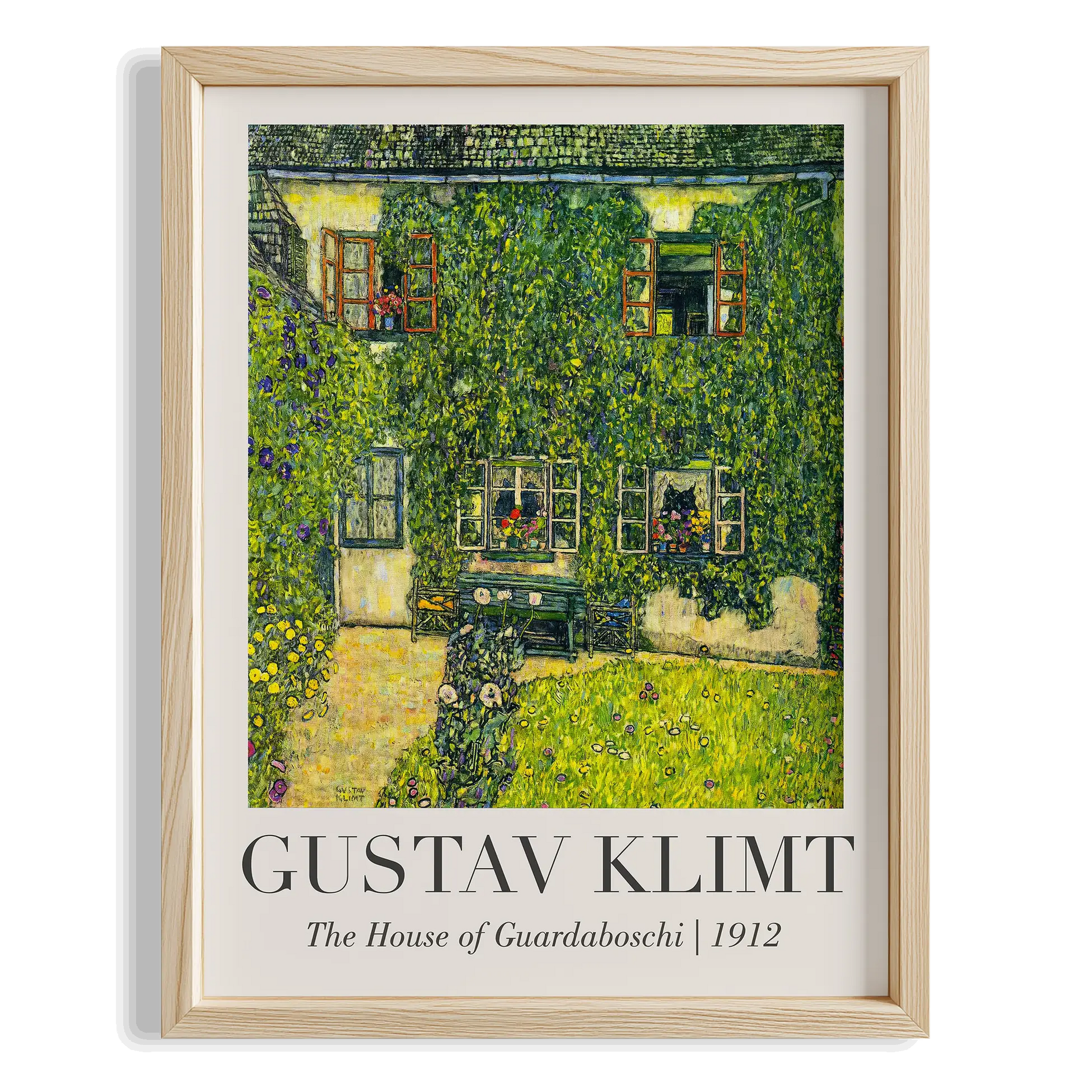 Ayçiçeği Evi - Gustav Klimt Ahşap Duvar Tablosu