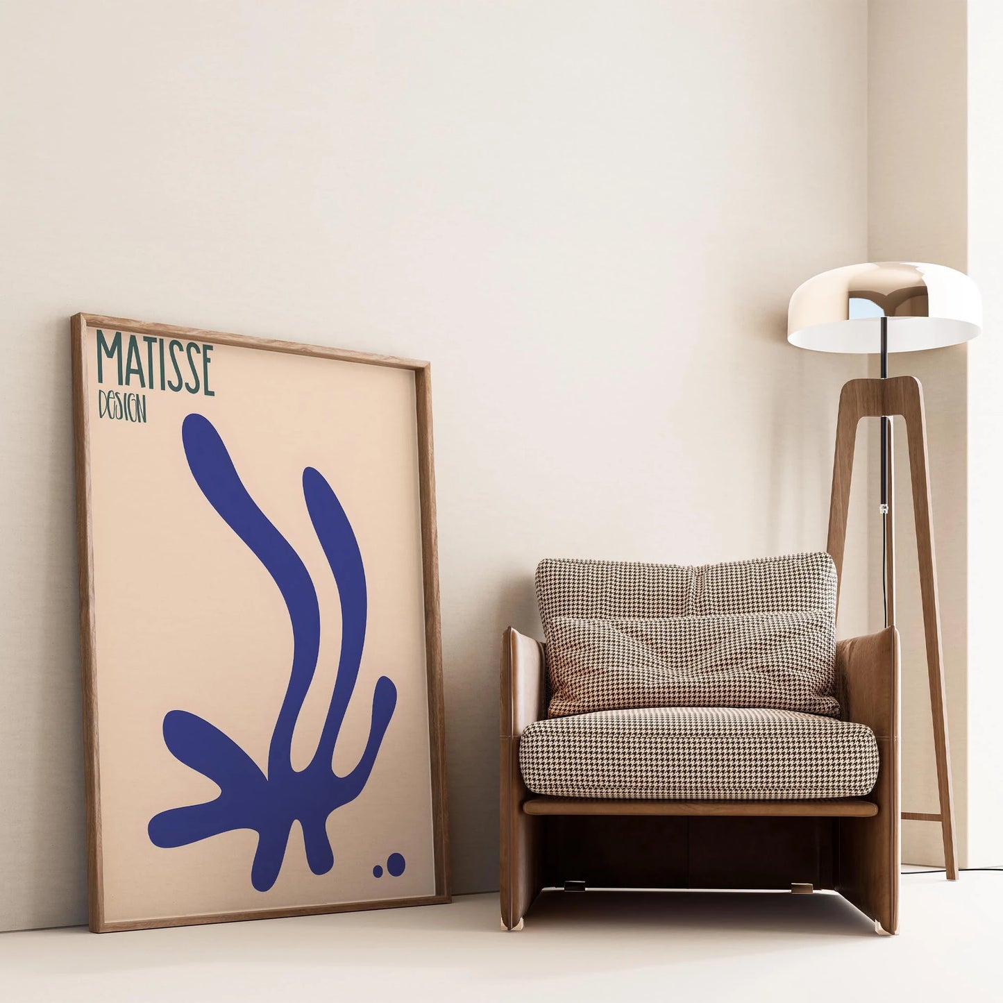 Matisse Kağıt Kesimleri Abstract Serisi Kobalt Mavisi Dallar I Duvar Tablosu