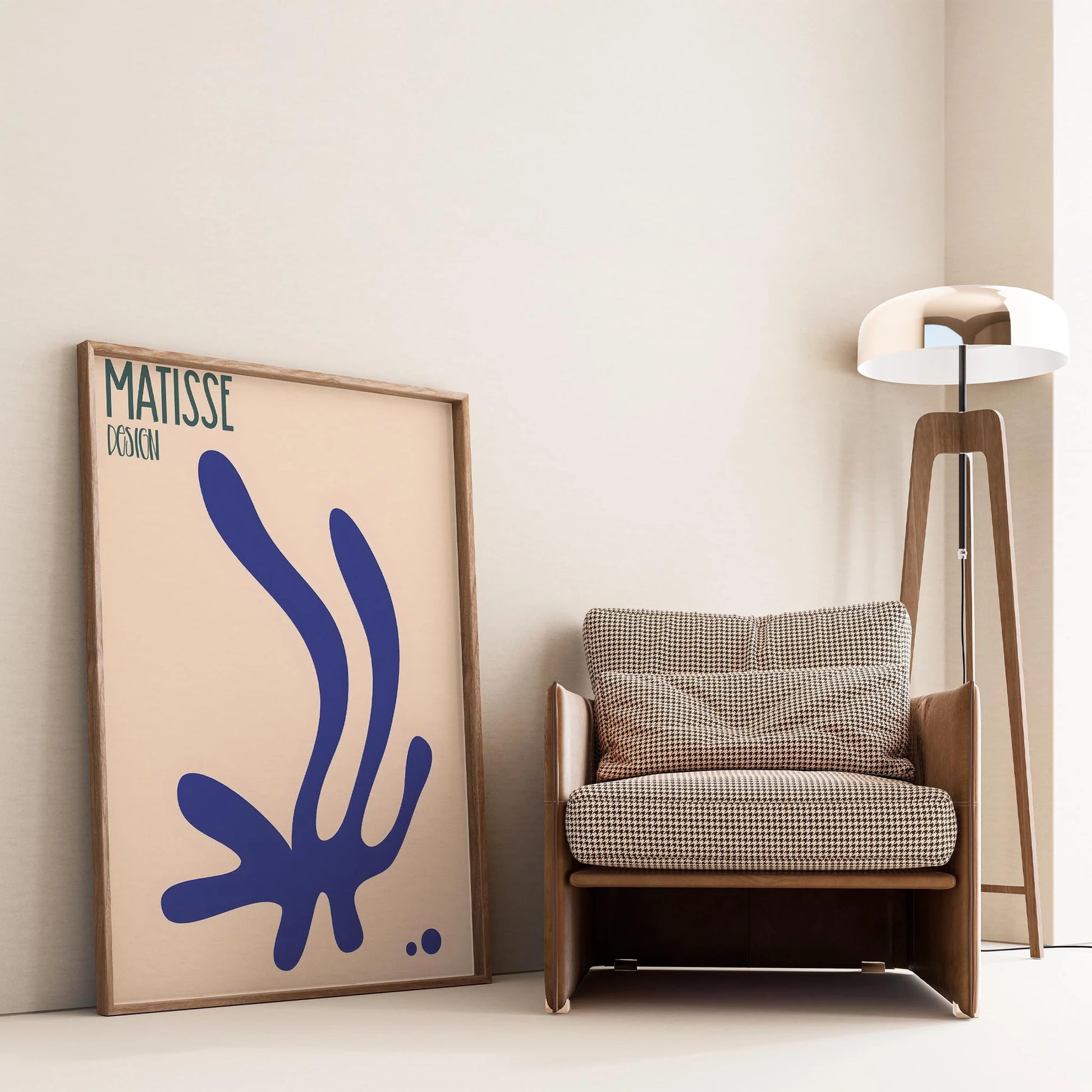 Matisse Kağıt Kesimleri Abstract Serisi Kobalt Mavisi Dallar I Duvar Tablosu