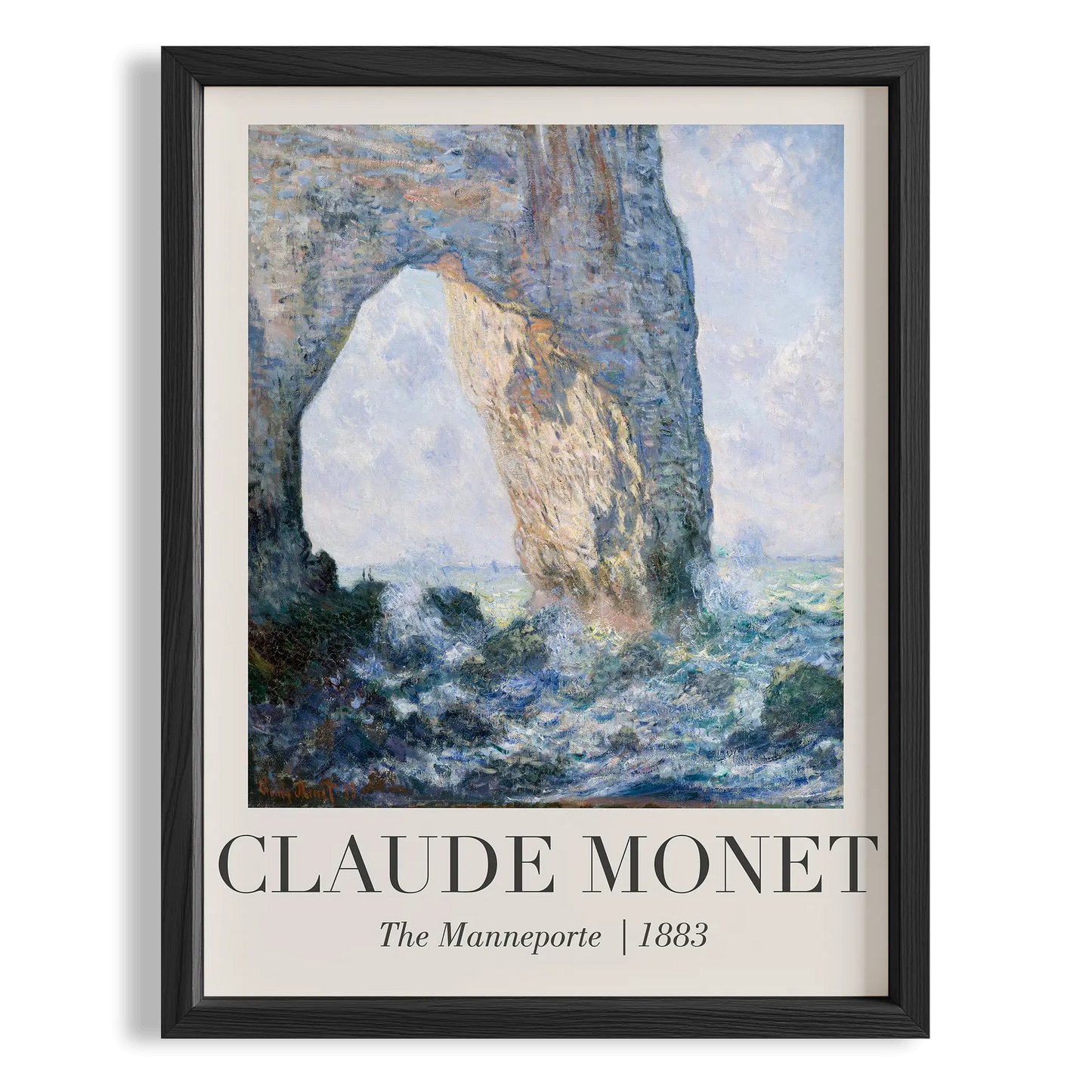 Kayalık Kemer - Claude Monet Ahşap Duvar Tablosu