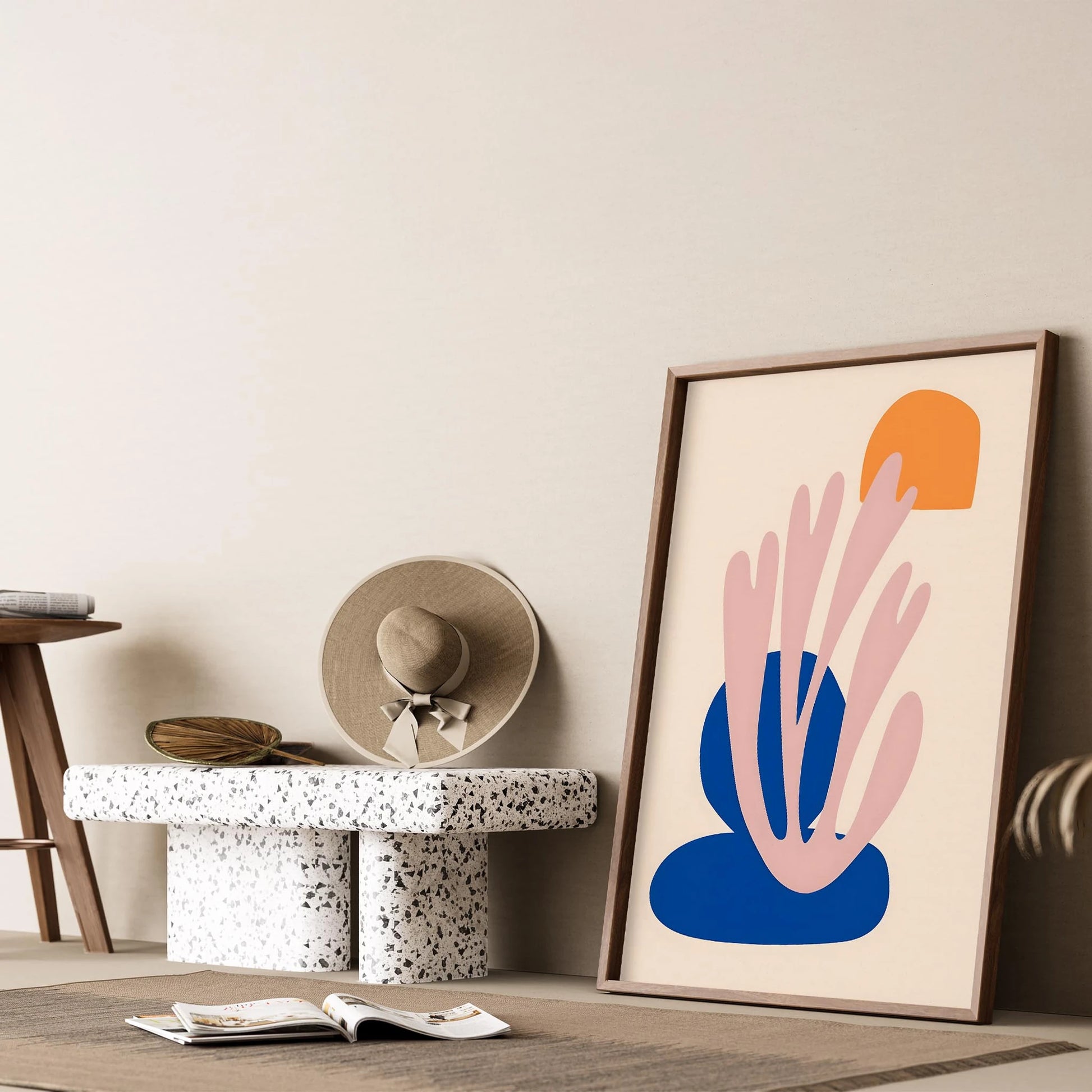 Matisse Kağıt Kesimleri Abstract Serisi Renkli Soyut Formlar II Duvar Tablosu
