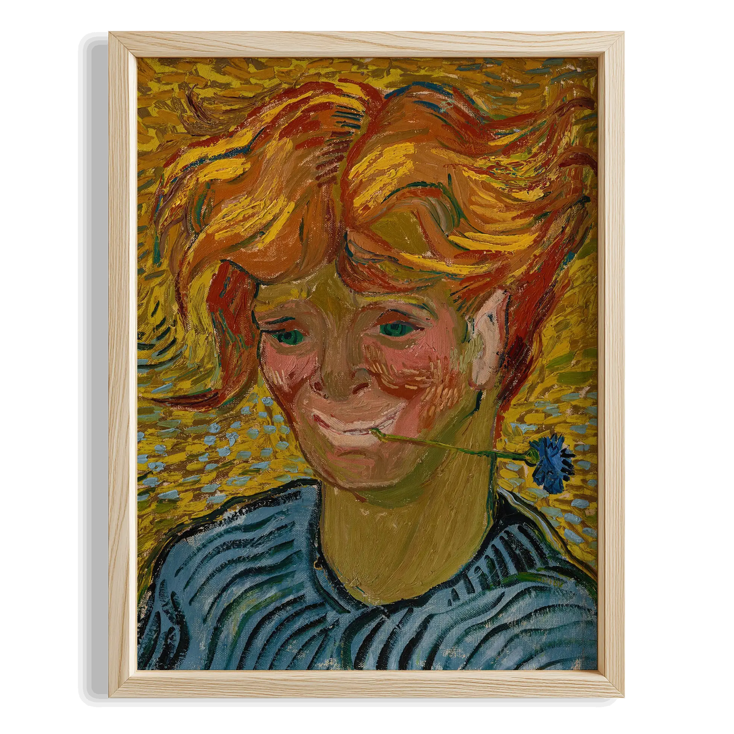Kızıl Saçlı Genç - Vincent Van Gogh Ahşap Duvar Tablosu