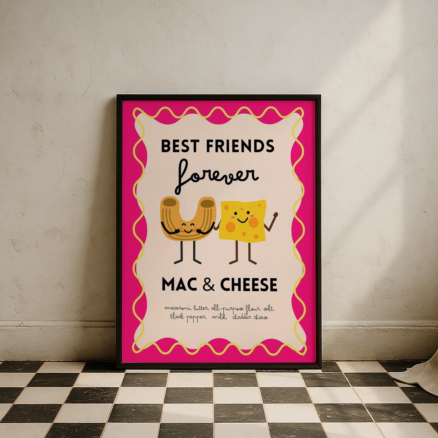 Macaroni & Cheese Ebedi Dostluk Mutfak Duvar Tablosu