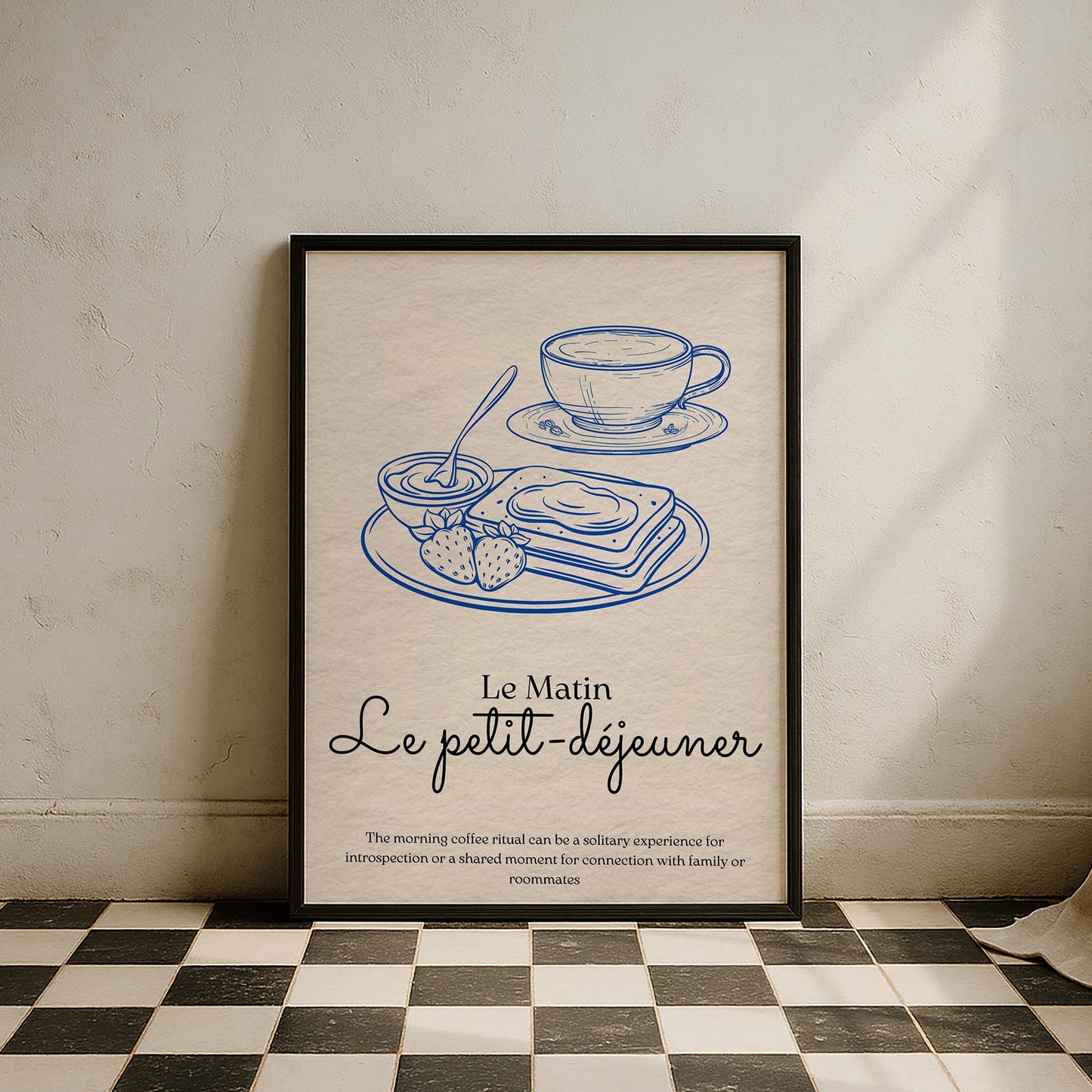 Le Matin Petit Déjeuner Fransız Sabah Koleksiyonu Mutfak Duvar Tablosu