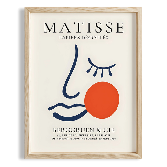 Matisse Kağıt Kesimleri Serisi Picasso Soyut Kadın Silüeti I Duvar Tablosu