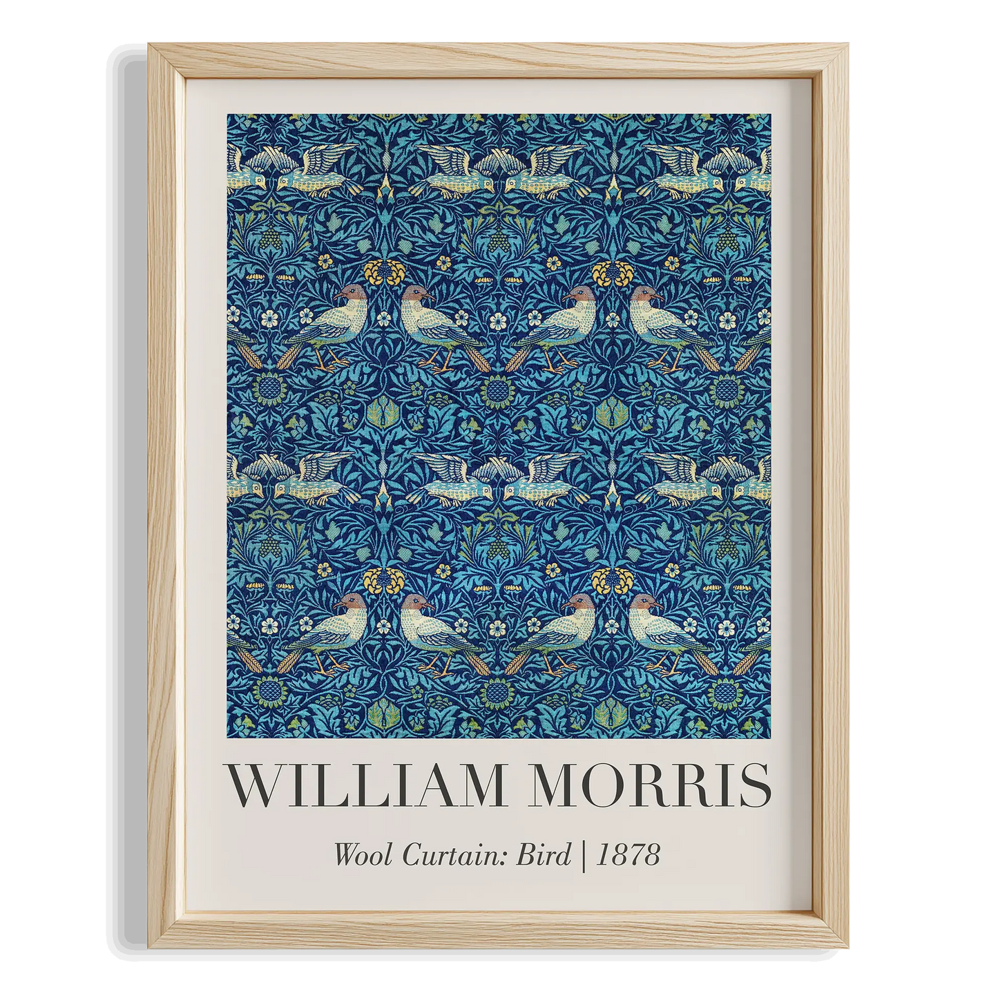 Kuşlu Cotswold - William Morris Ahşap Duvar Tablosu